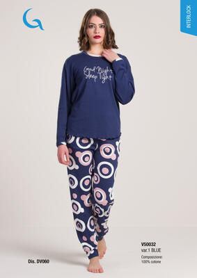 PIGIAMA DONNA M/L V50032 Tellini S.R.L. Veleprodajna odjeća